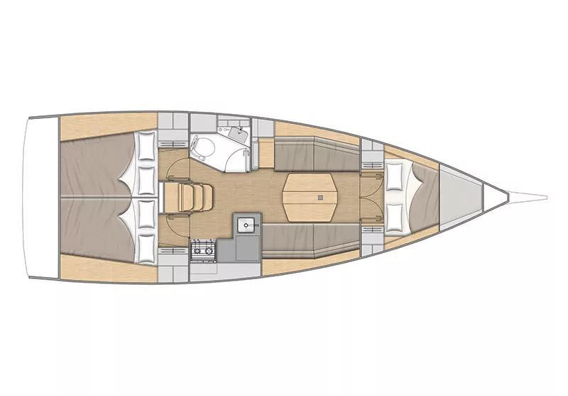 Layout Beneteau Oceanis 34.1