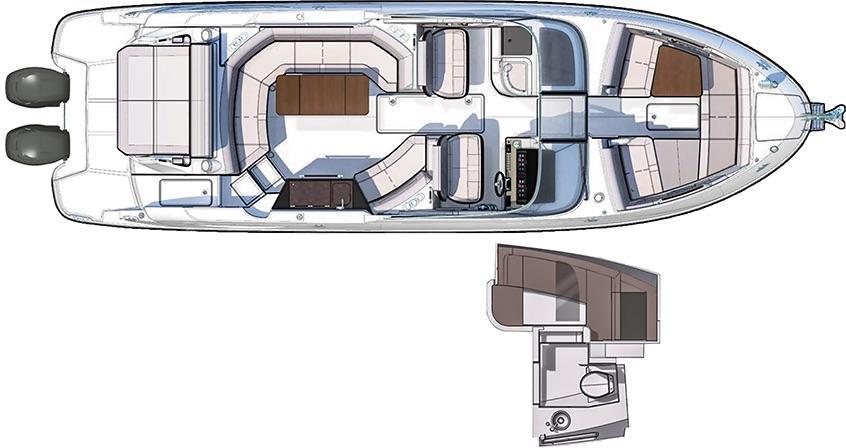 Layout Sea Ray SLX 350 Outboard