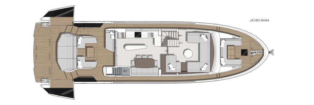 Layout Sunseeker 74 Ocean Enclosed