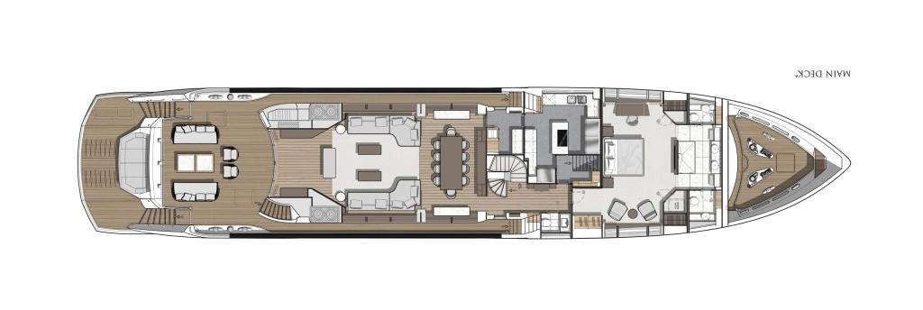 Layout Sunseeker 134 Superyacht