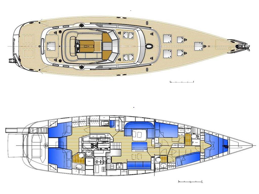mise en page Hallberg-Rassy 64