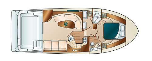 Layout Silverton 38 Sport Bridge